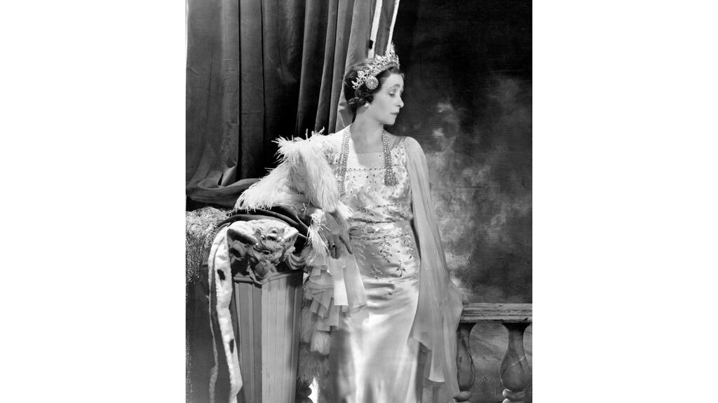 Marjorie Paget wearing 18th century diamond necklace